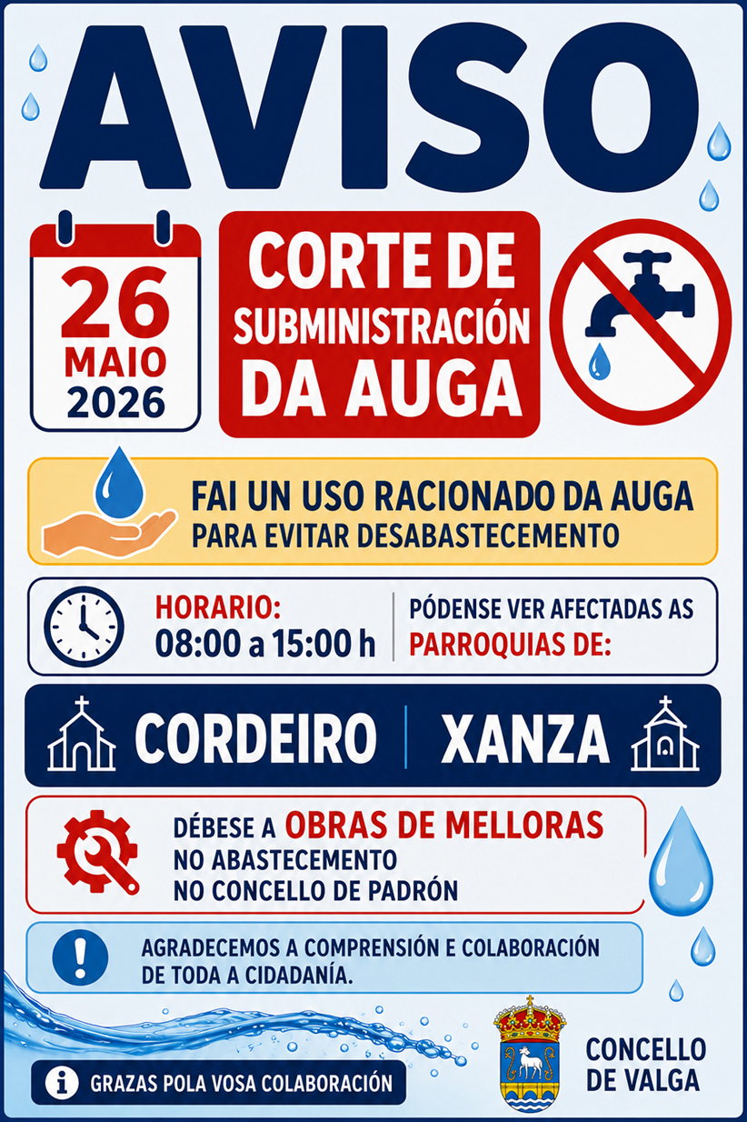 AVISO CORTE AUGA 26 MAIO 26
