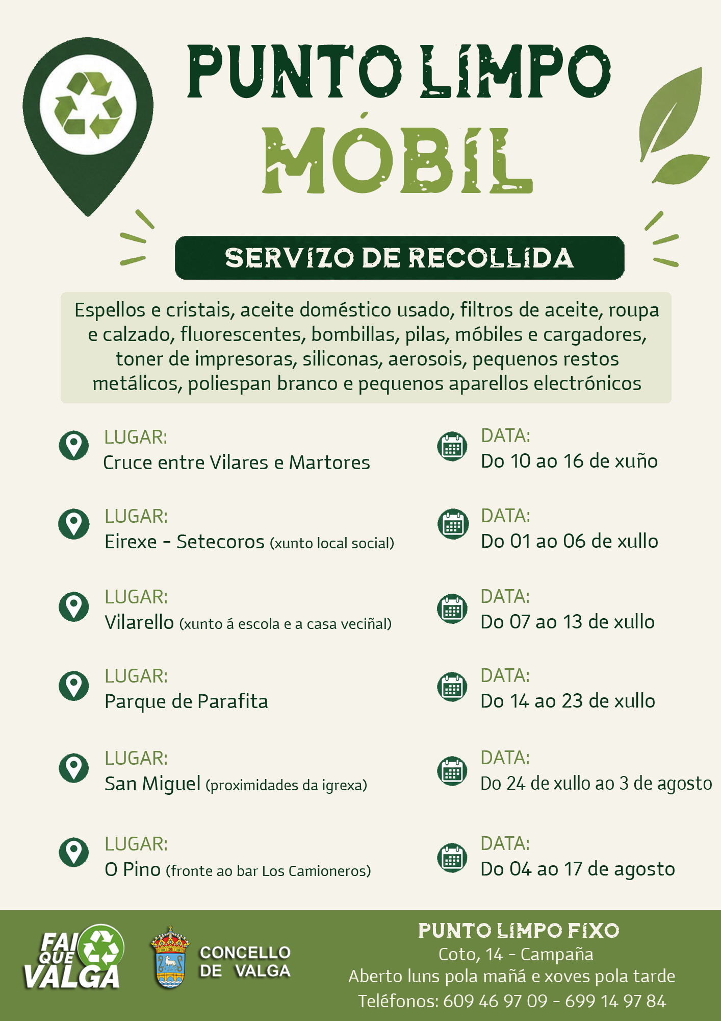 Punto Limpo Móbil Calendario